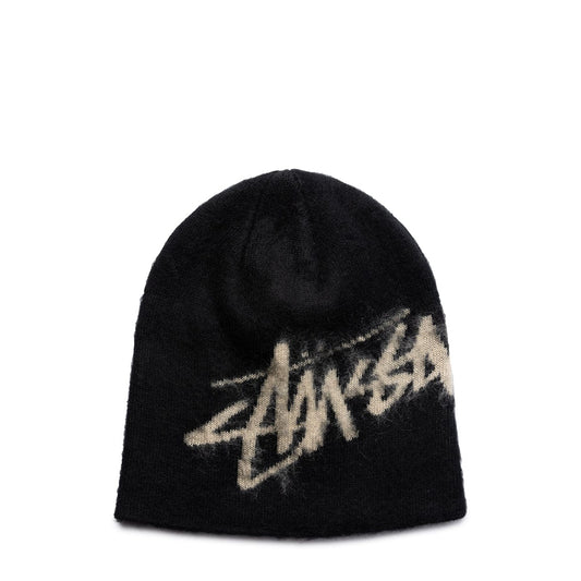 Stussy Headwear BLACK / O/S BRUSHED OUT STOCK SKULLCAP