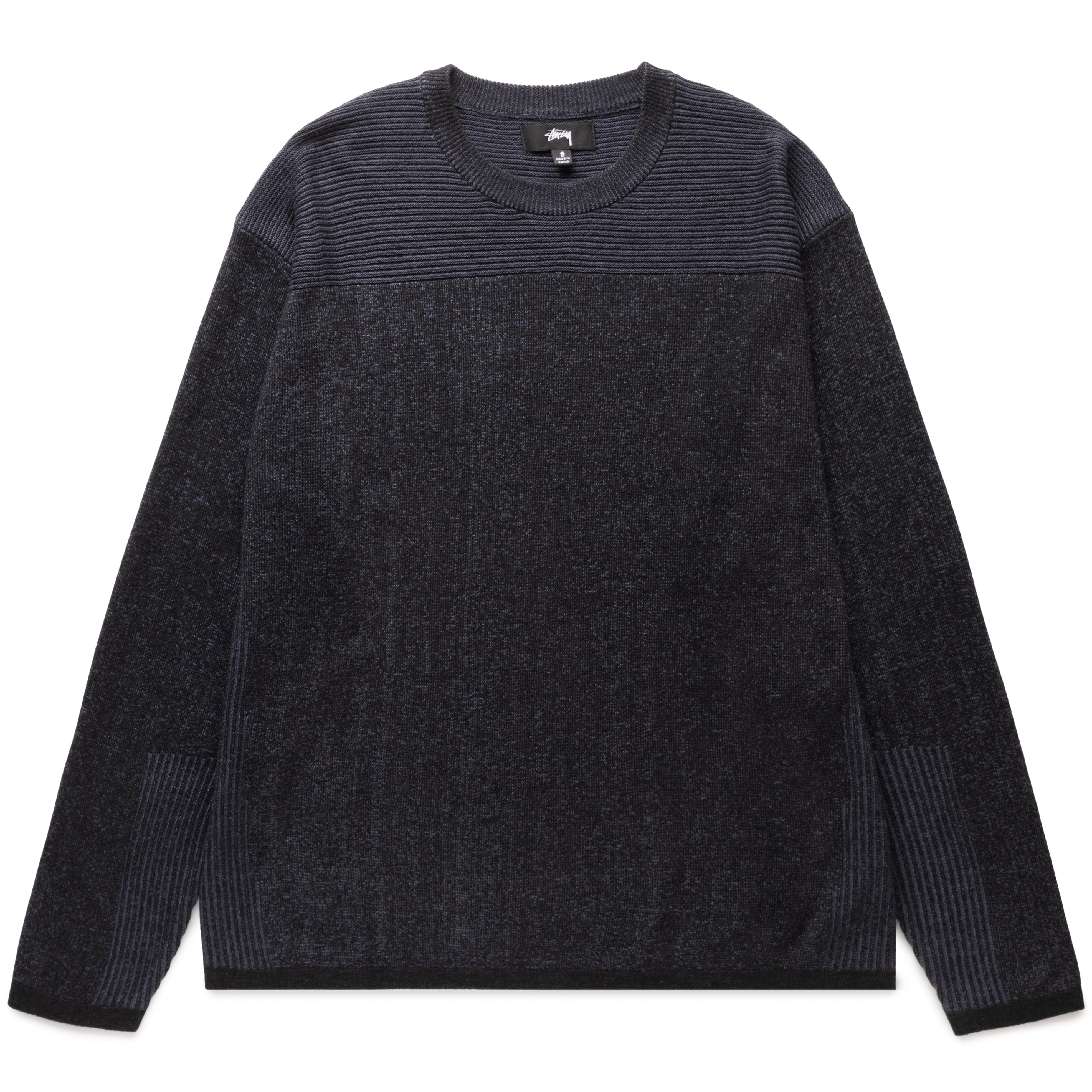 ENGINEERED PANEL SWEATER NAVY | Bodega