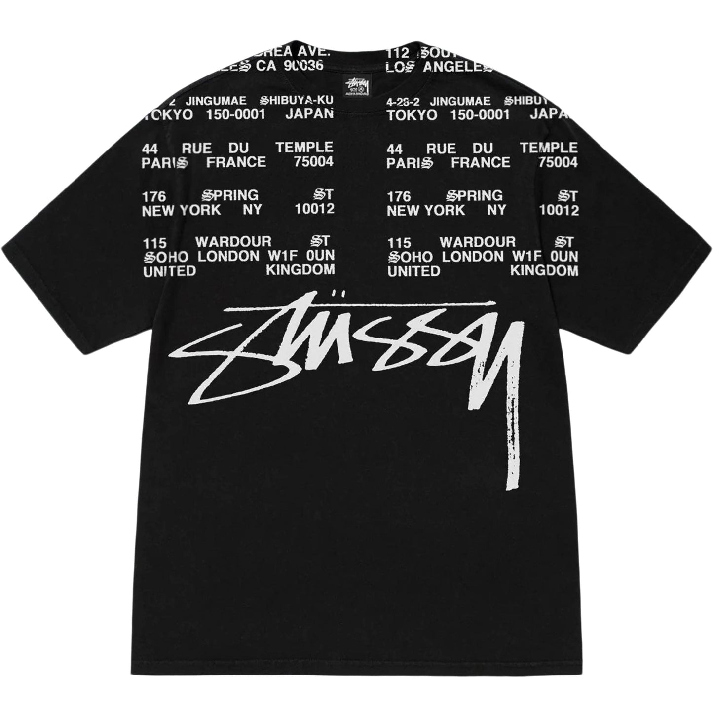 Stussy LOCATIONS PIG. DYED T-SHIRT