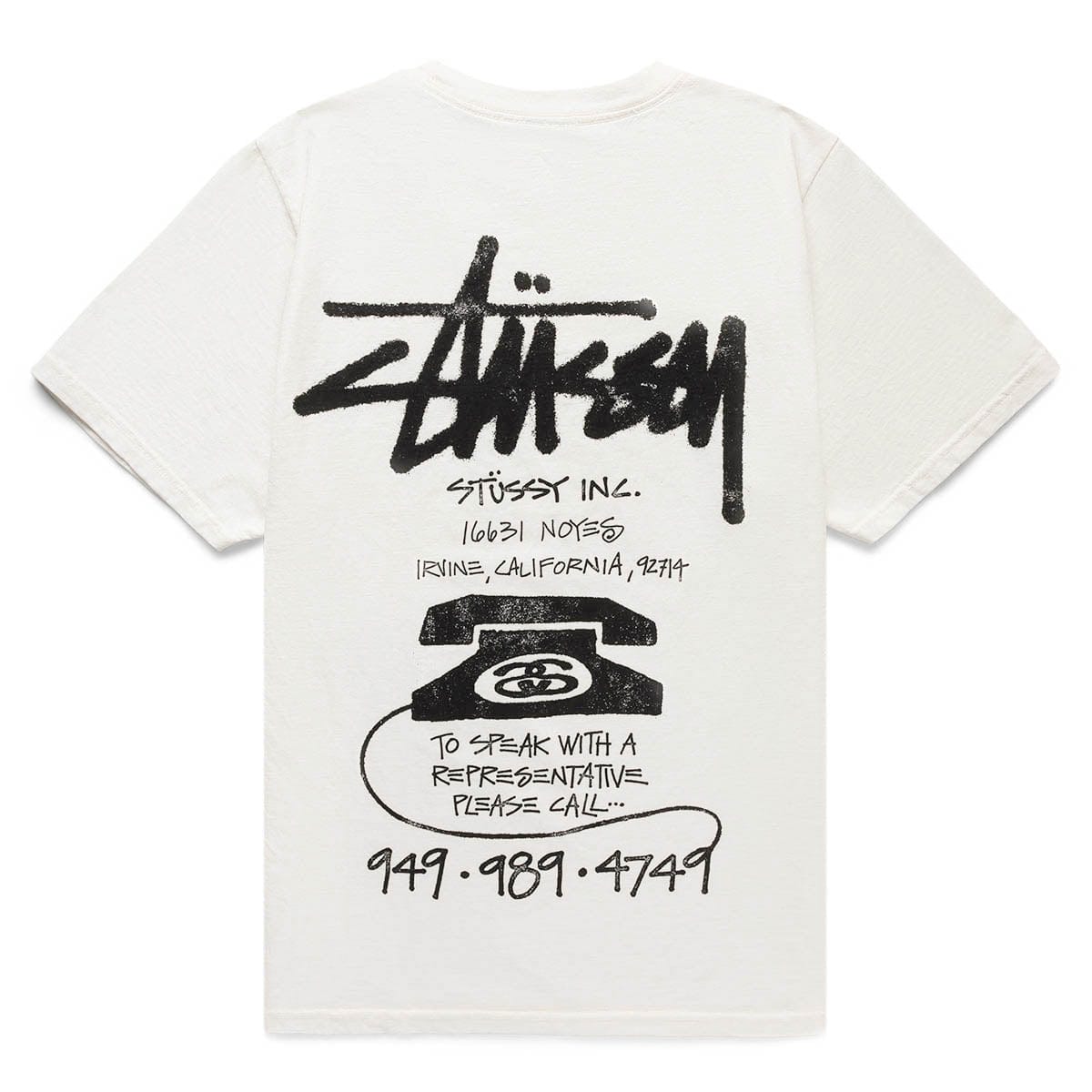 Stüssy T-Shirts OLD PHONE PIG. DYED T-SHIRT