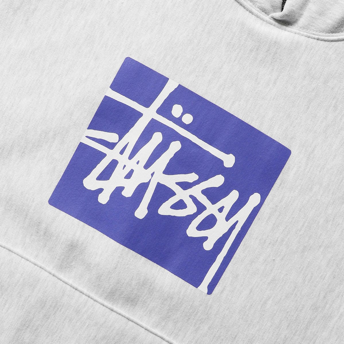 STOCK BOX HOODIE ASH HEATHER | GmarShops | Hoodie mit Logo-Stickerei Braun