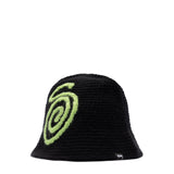 Stüssy Headwear BLACK / O/S SWIRLY S KNIT BUCKET HAT