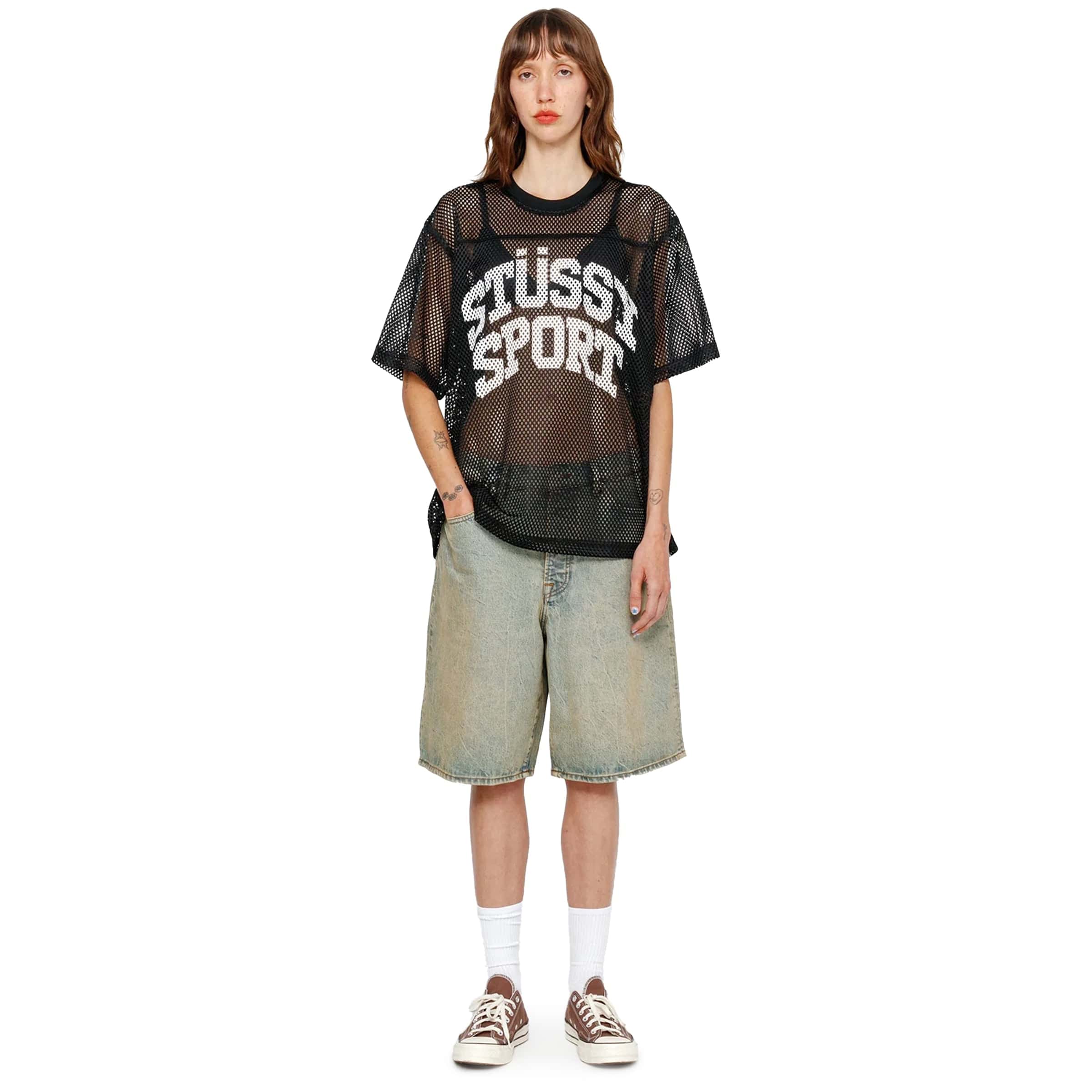 Stussy sport jersey ブラック ☆24SS 大人気☆STUSSY SPORT