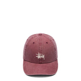 Stüssy Headwear BURGUNDY / O/S WASHED STOCK LOW PRO CAP