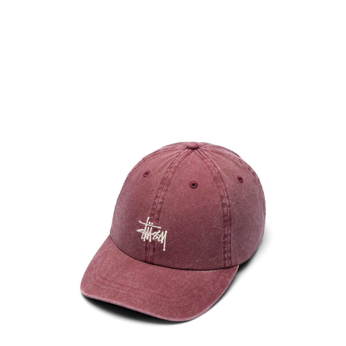 Stüssy Headwear BURGUNDY / O/S WASHED STOCK LOW PRO CAP