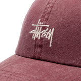 Stüssy Headwear BURGUNDY / O/S WASHED STOCK LOW PRO CAP