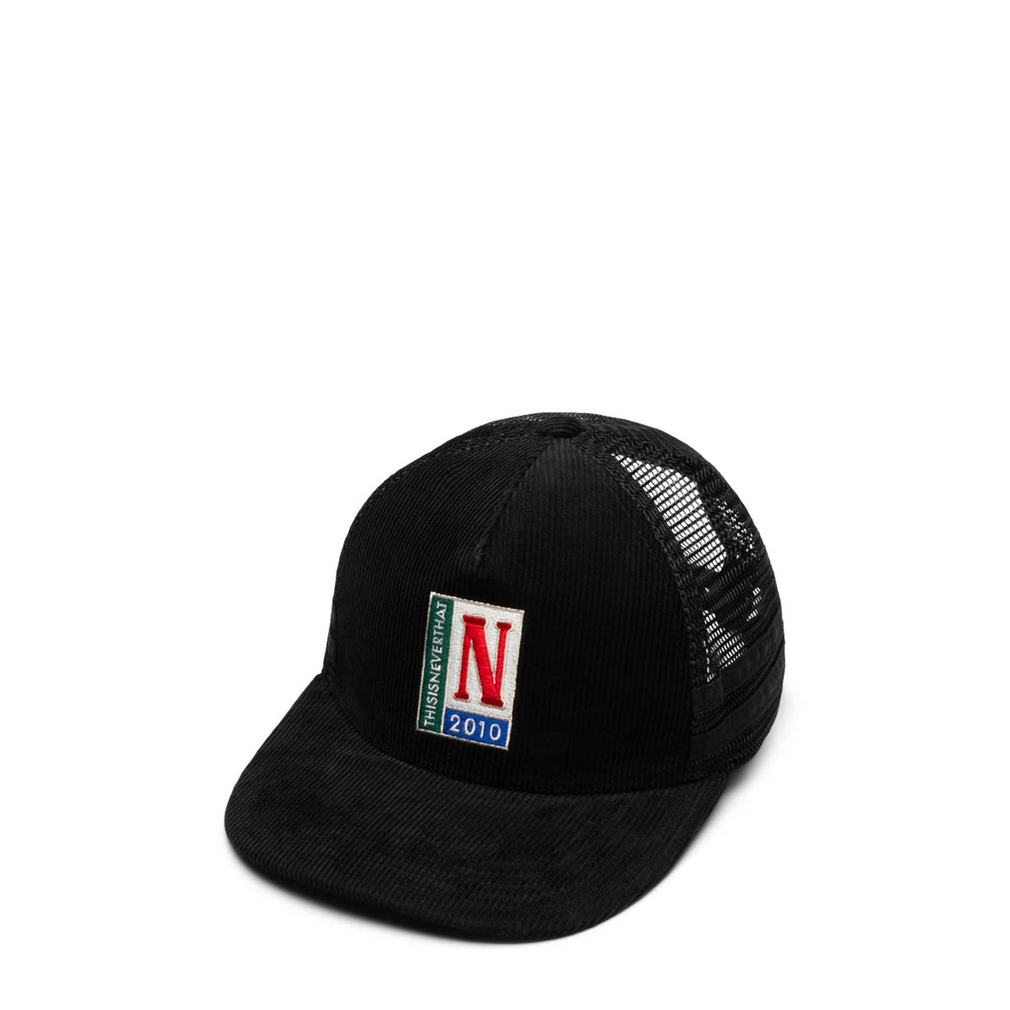 thisisneverthat Headwear BLACK / O/S N-PIN CORDUROY MESH TRUCKER CAP