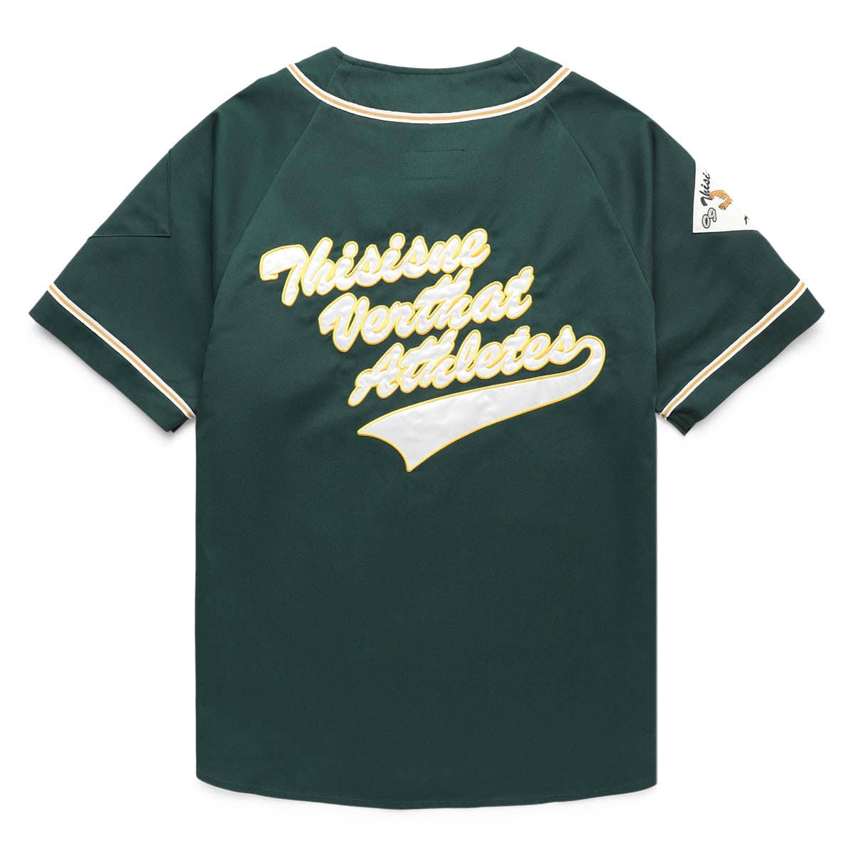 SCRIPT BASEBALL JERSEY GREEN | Bodega