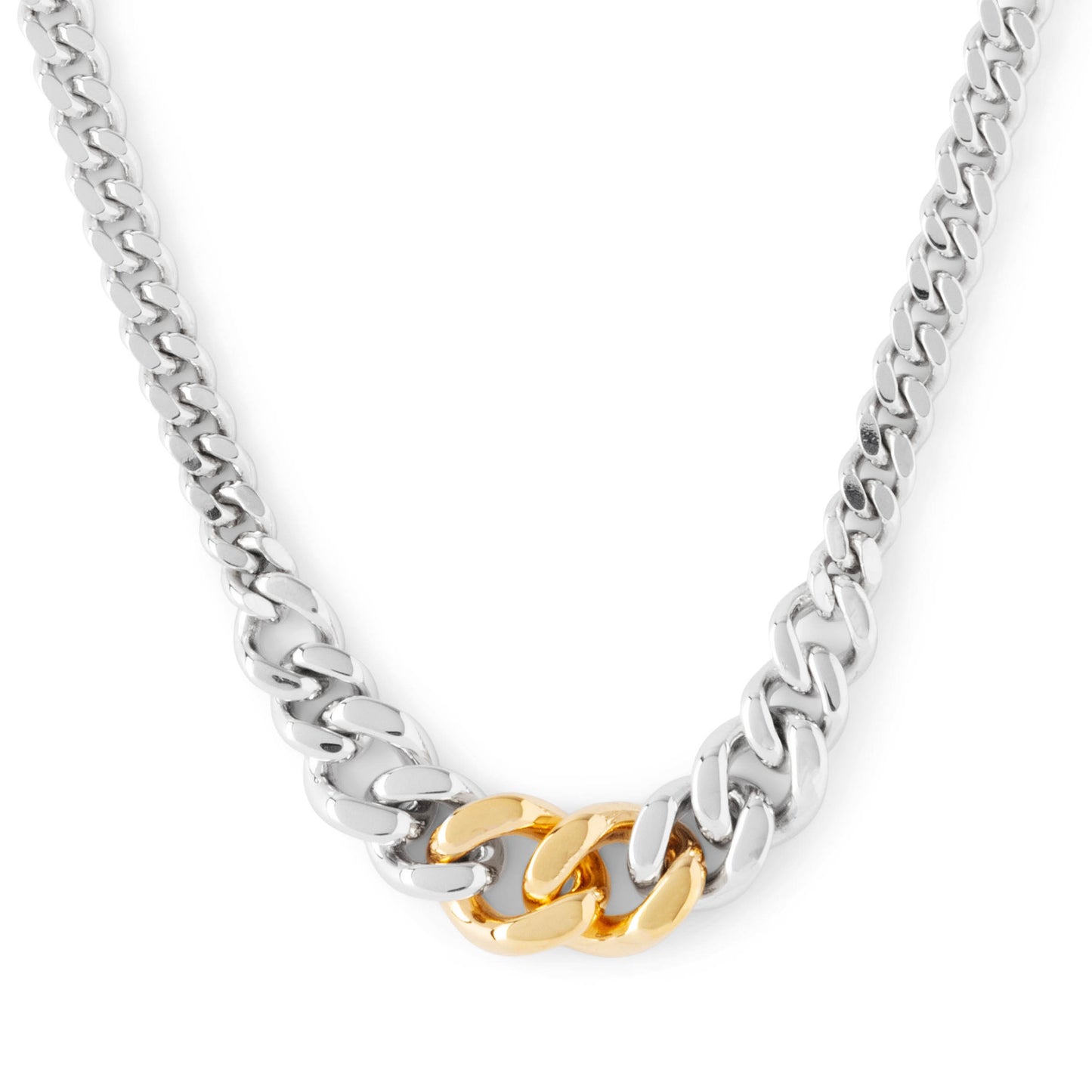  TOM WOOD DEAN CHAIN DUO 925 STERLING SILVER/18K GOLD PLATED 