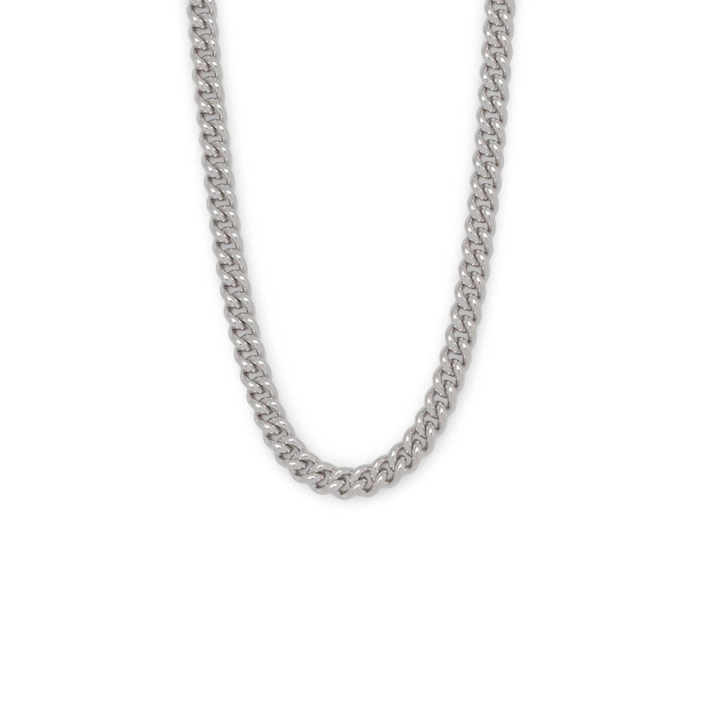 Tom Wood Jewelry 925 STERLING SILVER / O/S ROUNDED CURB CHAIN THIN