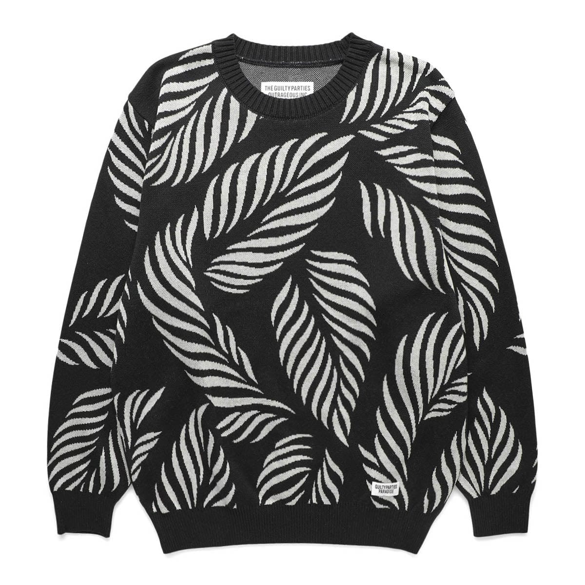 Wacko Maria Knitwear LEAF JACQUARD SWEATER