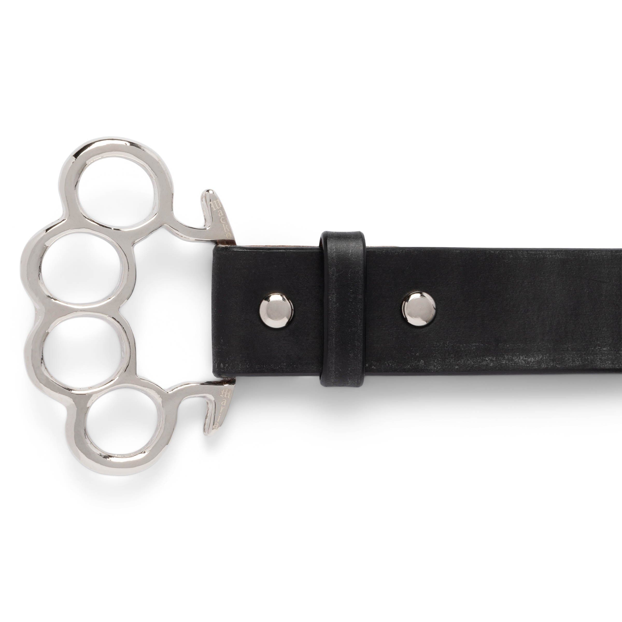JOHNNY / LEATHER BELT ( TYPE-1 ) BLACK | Bodega