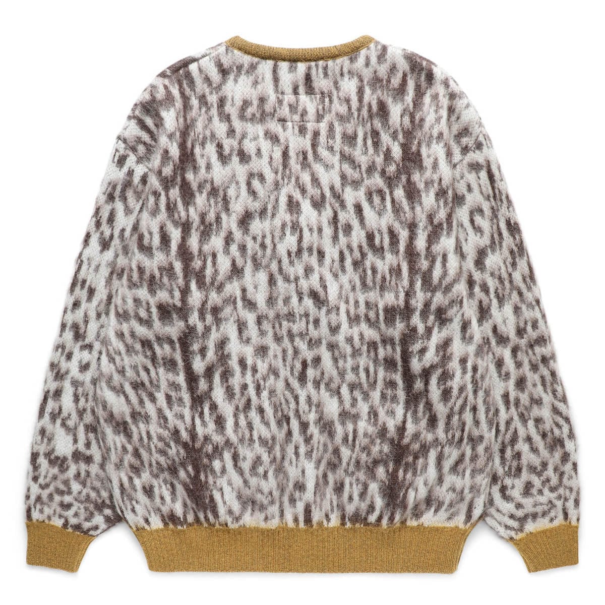 LEOPARD MOHAIR CARDIGAN WHITE | Bodega