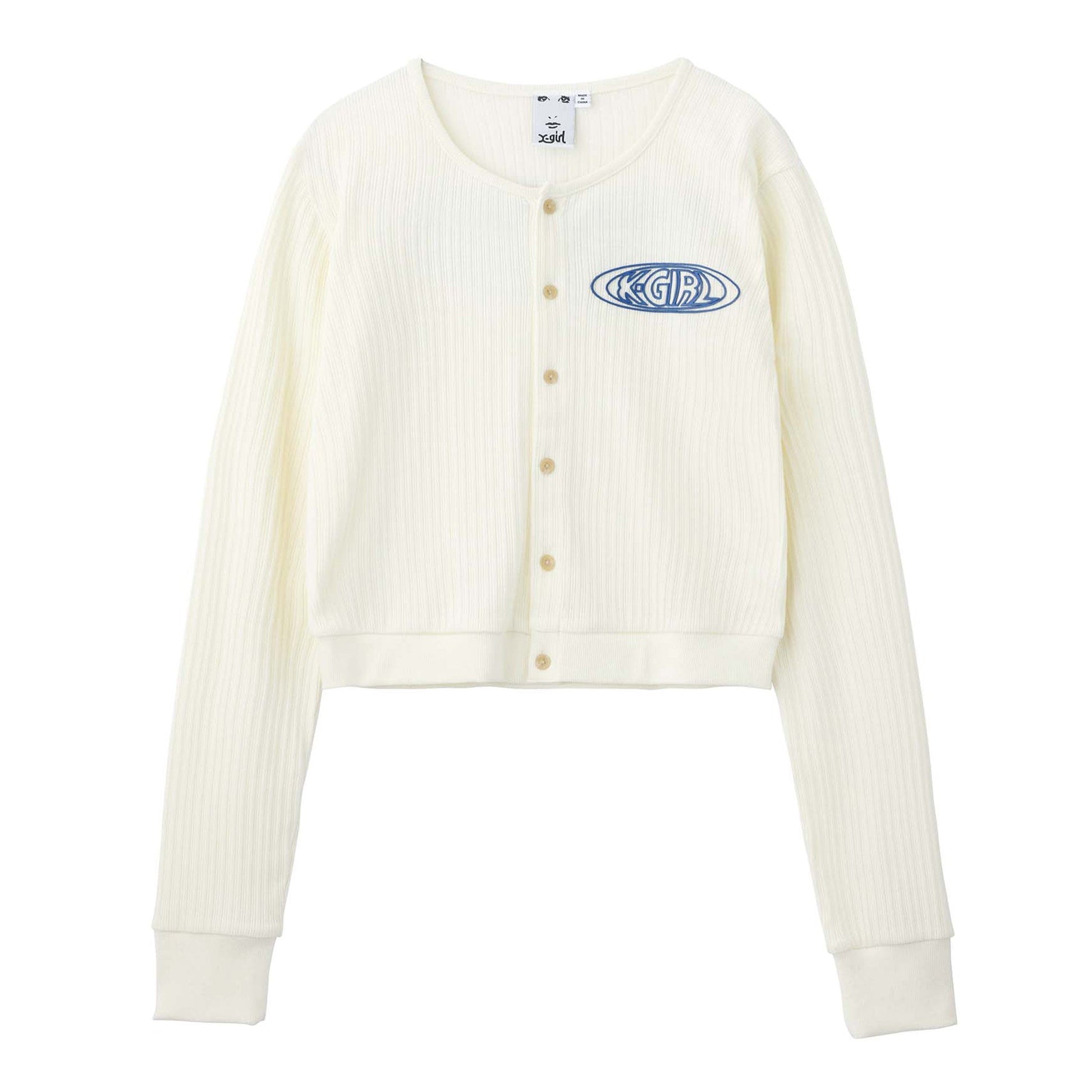 X-Girl Knitwear OVAL LOGO CARDIGAN