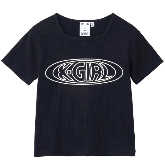 X-Girl T-Shirts WOMEN'S OVAL LOGO BABY TEE