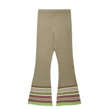 X-Girl Womens GREEN / O/S PARTIAL STRIPE KNIT PANTS