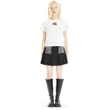 X-Girl T-Shirts ROSE HEART EMBROIDERY BABY TEE