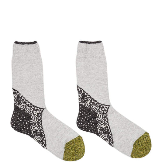 Kapital Socks BLACK / O/S 96 YARNS HEEL PAISLEY BANDANA SOCKS