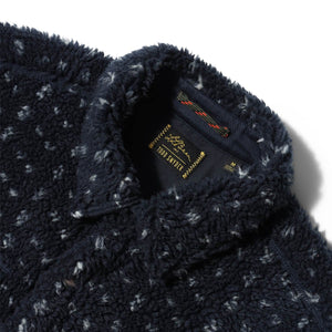 x Todd Snyder HI PILE SNAP SHERPA SHIRT JACKET Navy – Bodega