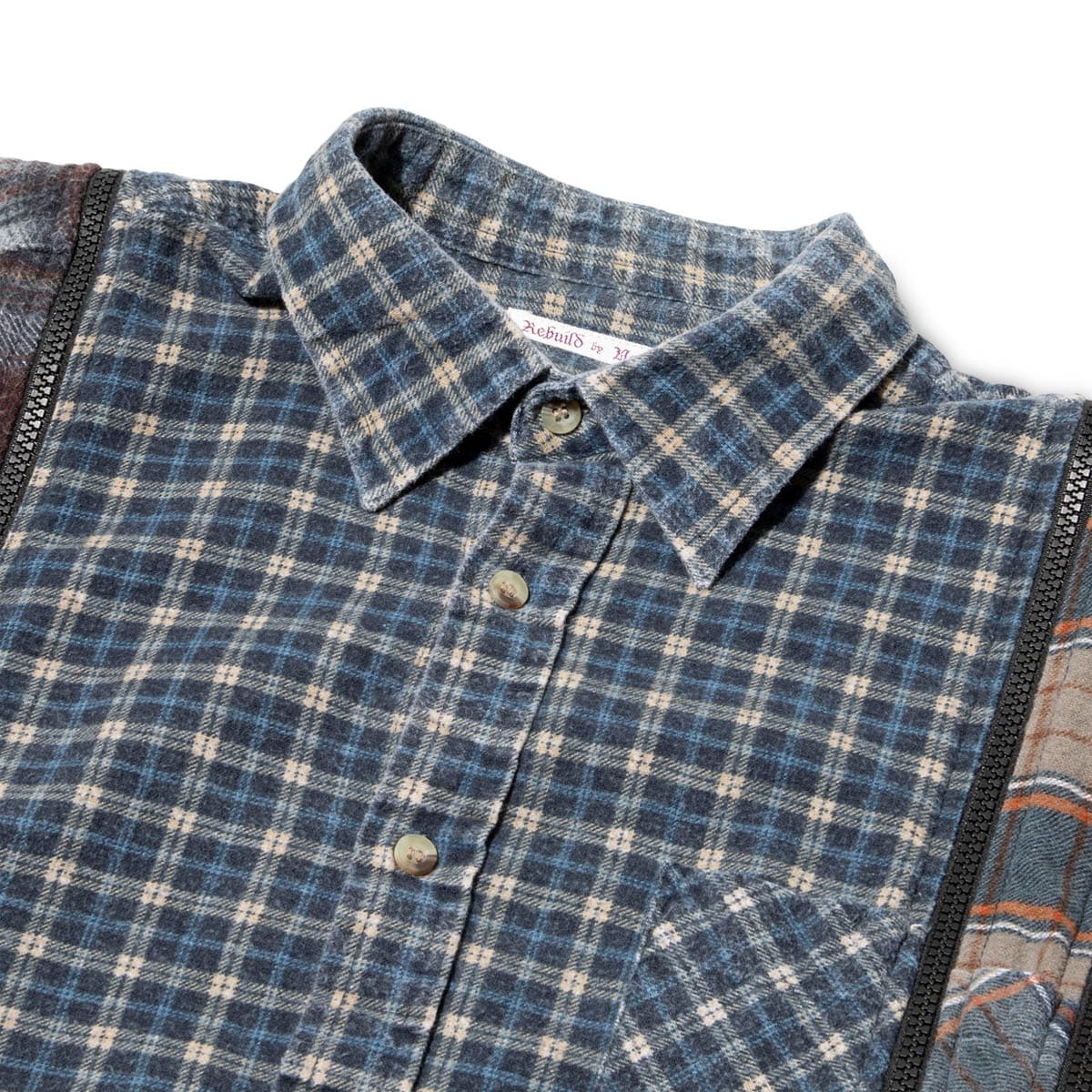 Needles Shirts ASSORTED / O/S 7 CUTS ZIPPED WIDE FLANNEL SHIRT SS21 13