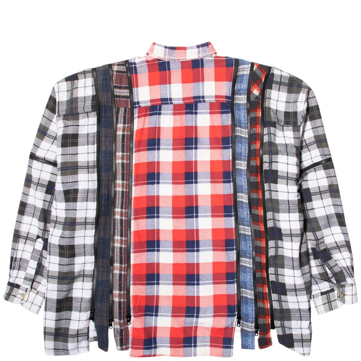 Needles Shirts ASSORTED / O/S 7 CUTS ZIPPED WIDE FLANNEL SHIRT SS21 26