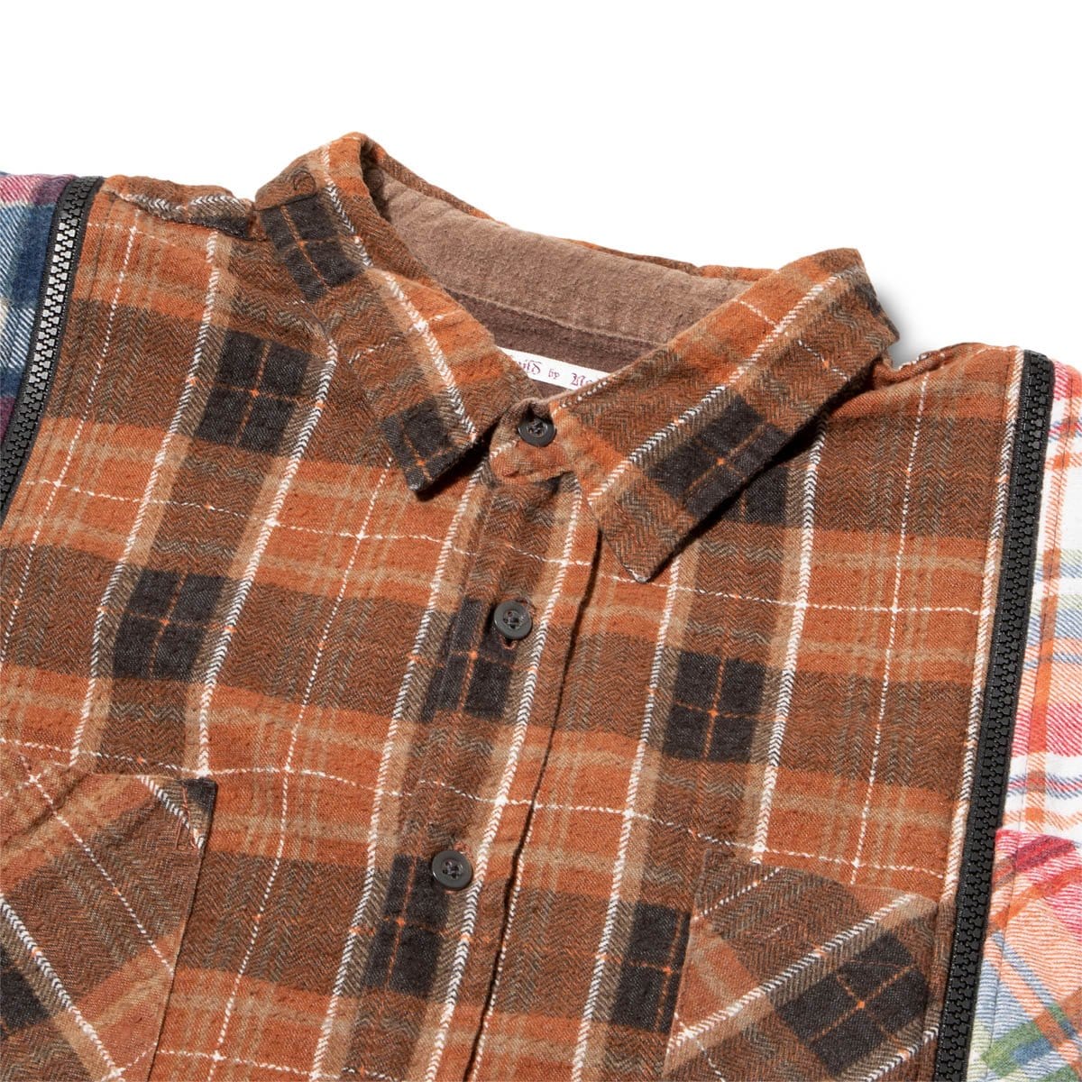 Needles Shirts ASSORTED / O/S 7 CUTS ZIPPED WIDE FLANNEL SHIRT SS21 7