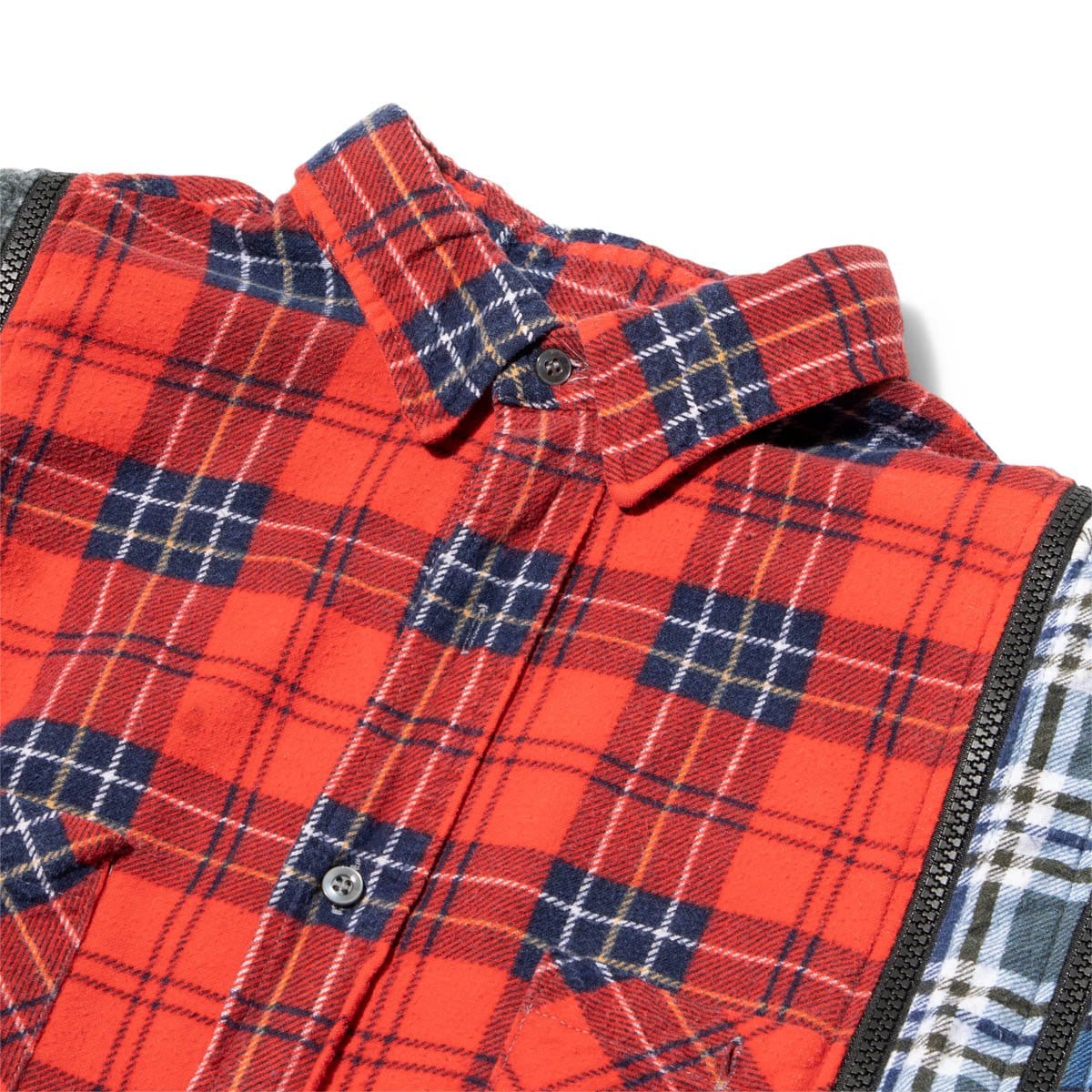 Needles Shirts ASSORTED / O/S 7 CUTS ZIPPED WIDE FLANNEL SHIRT SS21 9