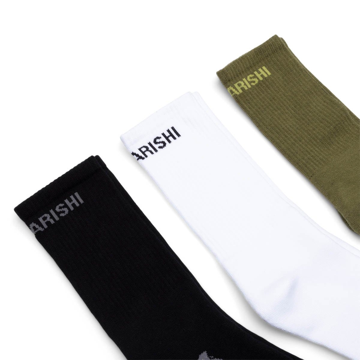 Maharishi Socks BLACK/OLIVE/WHITE / O/S MILTYPE SPORT SOCK 3 PACK