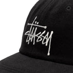 Load image into Gallery viewer, Stüssy Headwear BLACK / O/S FUZZY WOOL BIG LOGO LOW PRO CAP
