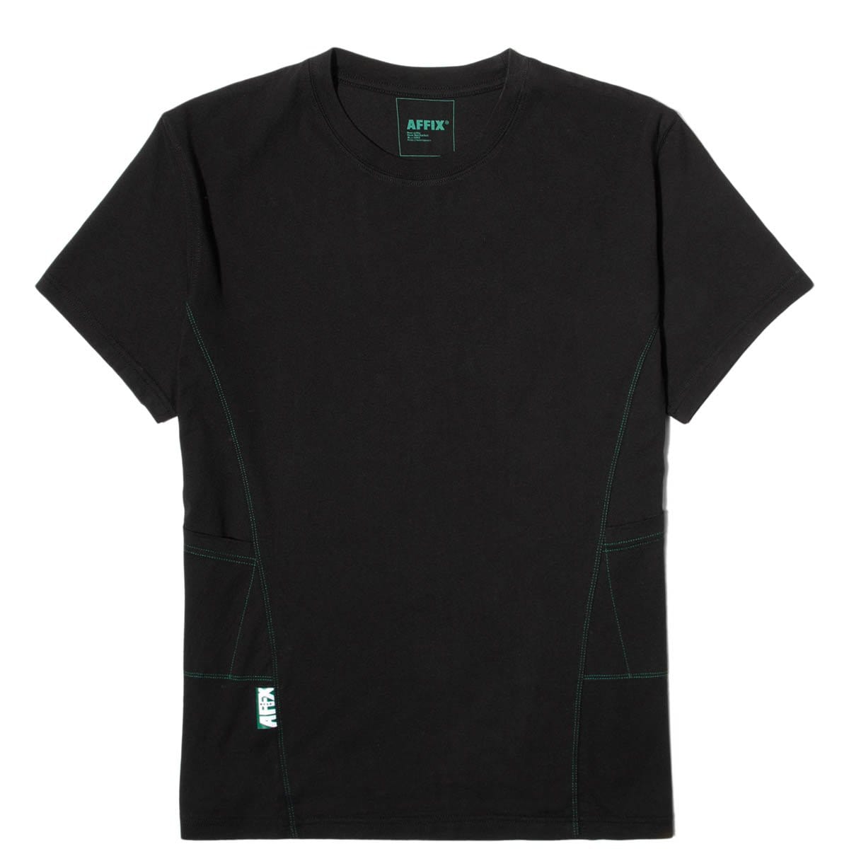 Affix Panelled Workwear T-Shirt Black