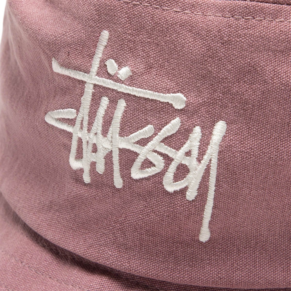 Stussy BIG LOGO CANVAS BUCKET HAT Rose