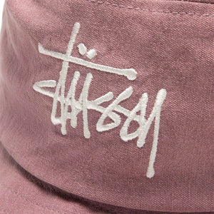 Stussy BIG LOGO CANVAS BUCKET HAT Rose