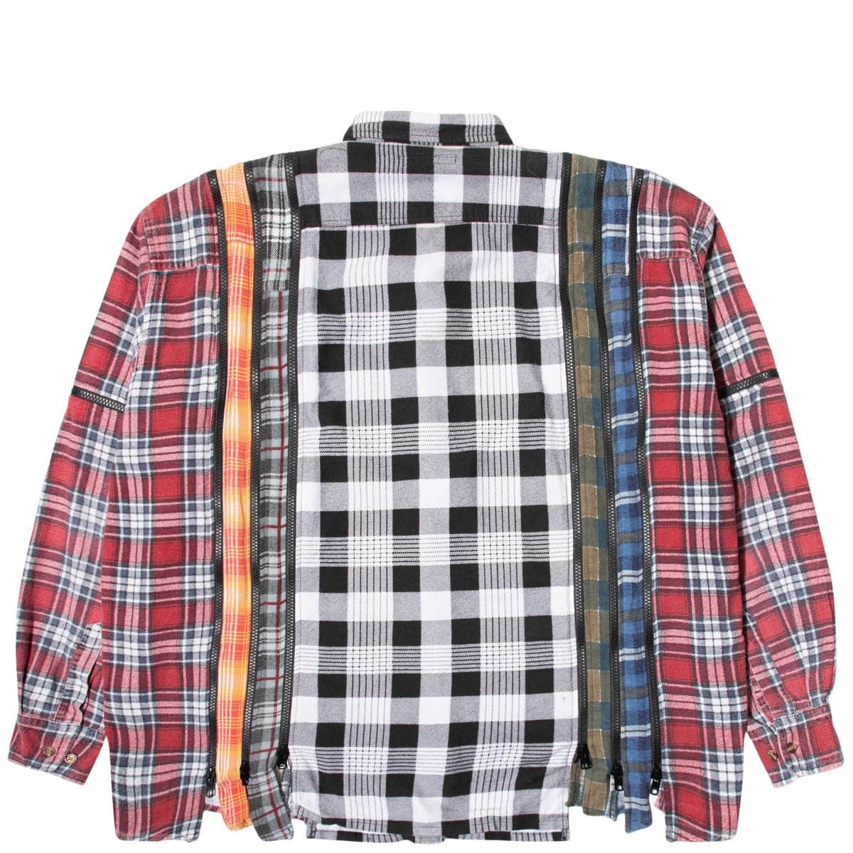 Needles Shirts ASSORTED / O/S 7 CUTS ZIPPED WIDE FLANNEL SHIRT SS21 29