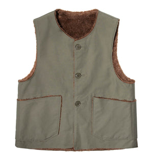 OVER VEST Olive Cotton Double Cloth – Bodega