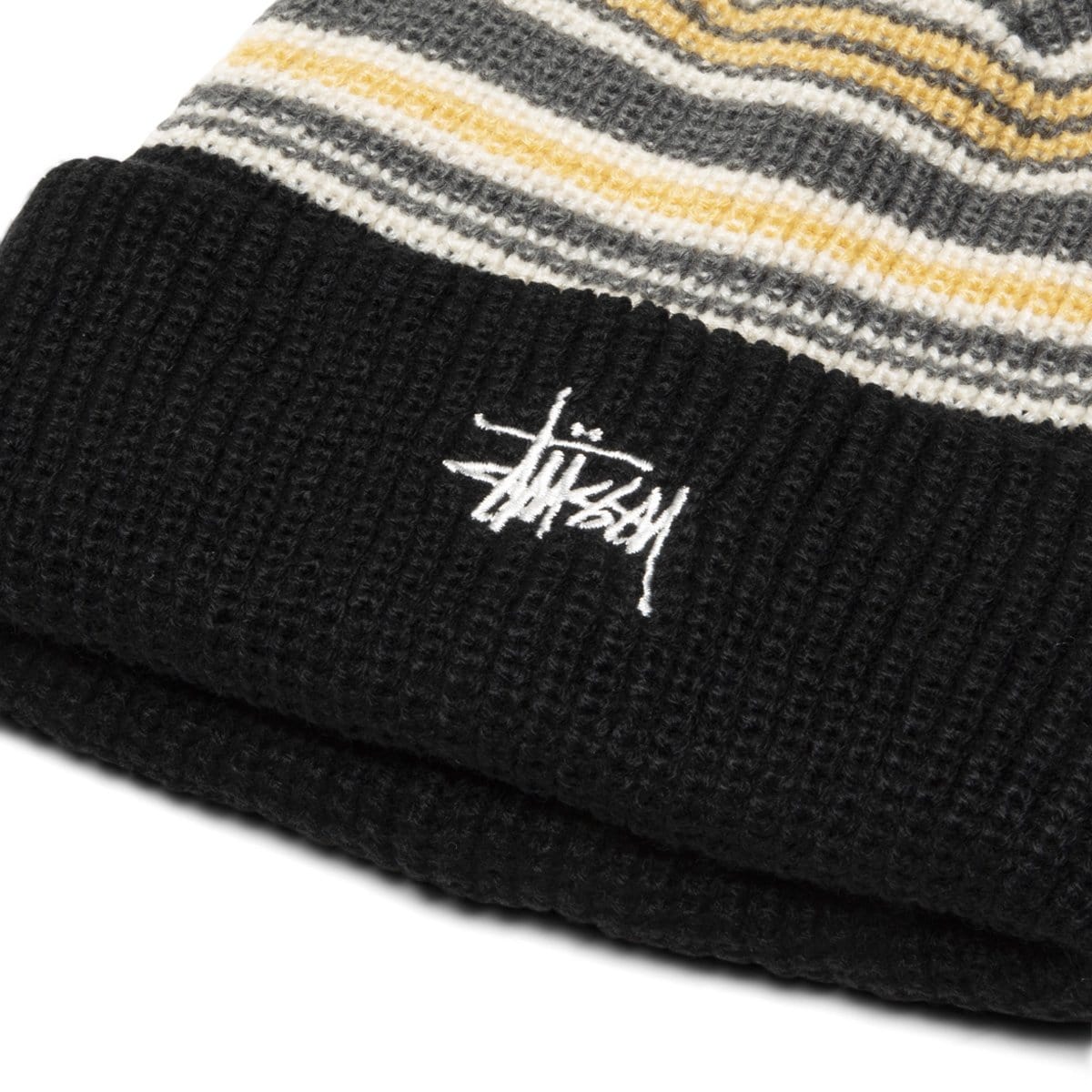 STRIPED CUFF BEANIE Black – Bodega