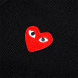 Comme des Garçons Play Red Heart Play Cardigan Black