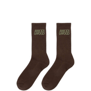 Bricks & Wood Socks CHOCOLATE / O/S LOGO SOCKS