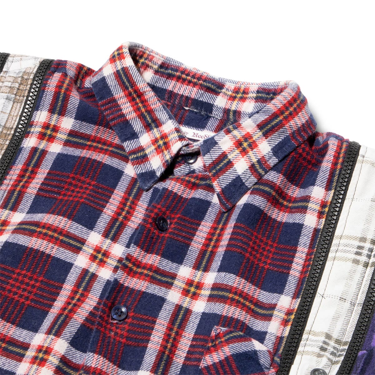 Needles Shirts ASSORTED / O/S 7 CUTS ZIPPED WIDE FLANNEL SHIRT SS21 24