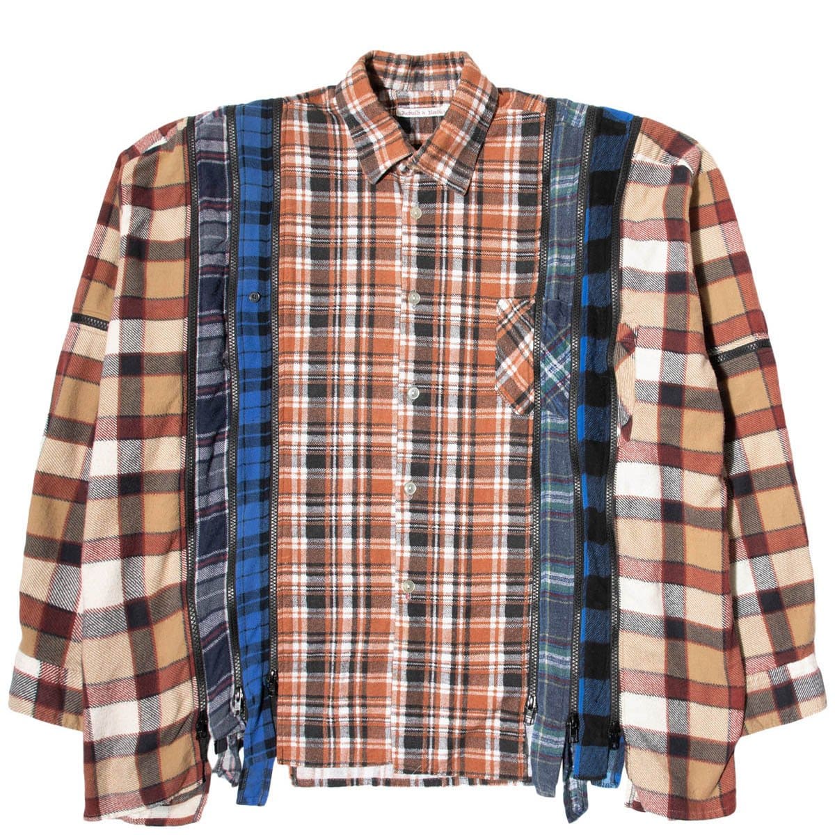 Needles Shirts ASSORTED / O/S 7 CUTS ZIPPED WIDE FLANNEL SHIRT SS21 20