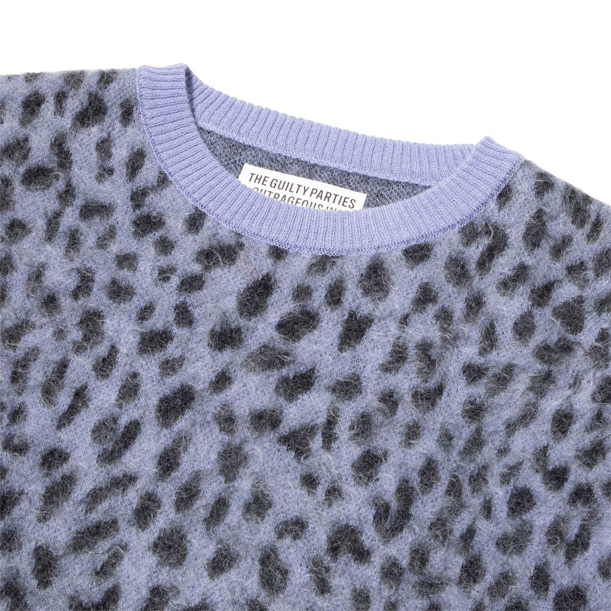 Wacko Maria Knitwear LEOPARD MOHAIR CREW NECK SWEATER