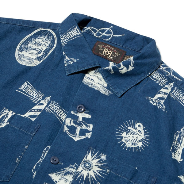 RRL aloha アロハ NAUTICAL-PRINT CAMP SHIRTS | my.faif.in