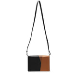 nana-nana Bags & Accessories BLACK/CAMEL/GREY CLEAR / O/S PATCHWORK RECYCLE LEATHER A5