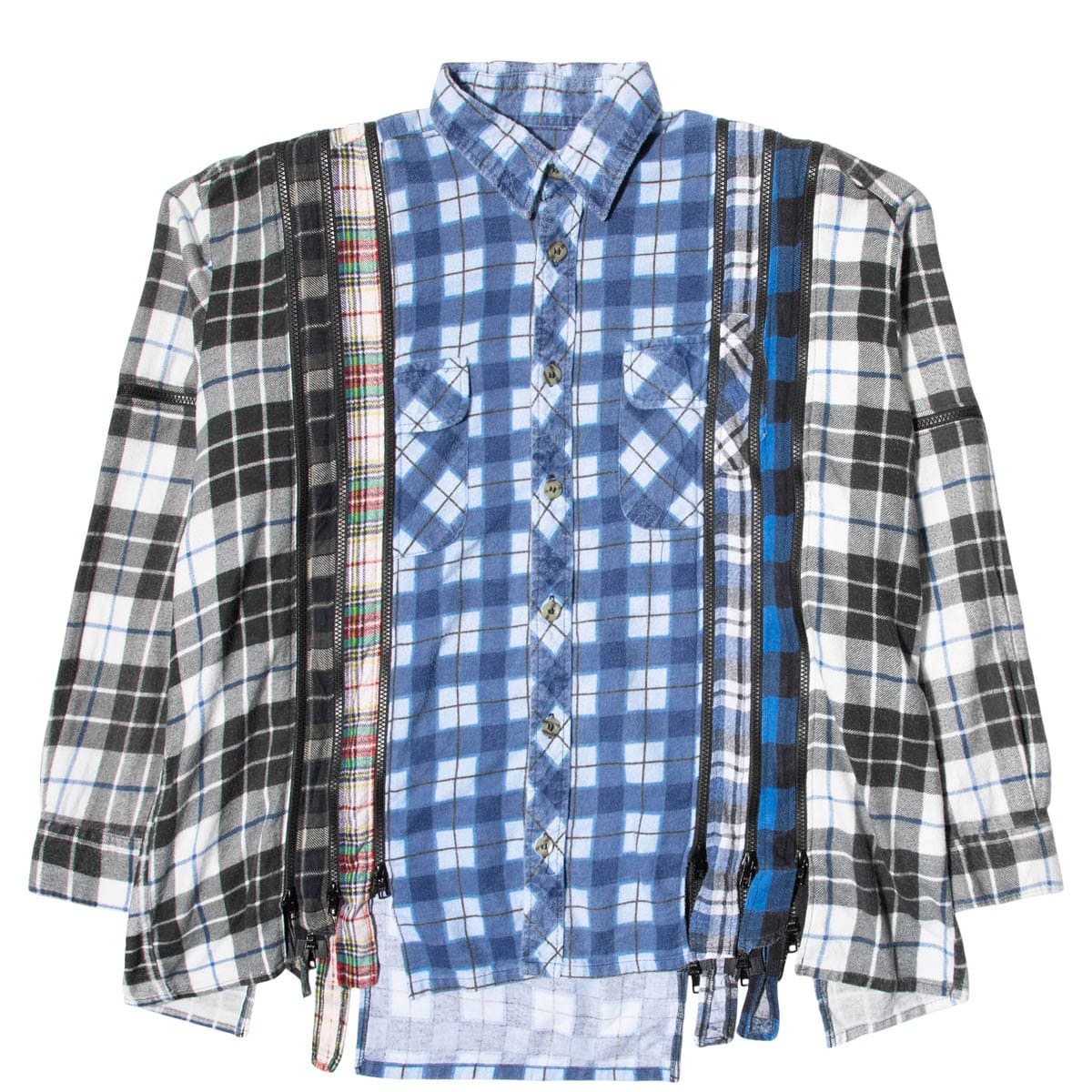 Needles Shirts ASSORTED / O/S 7 CUTS ZIPPED WIDE FLANNEL SHIRT SS21 14