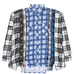 Needles Shirts ASSORTED / O/S 7 CUTS ZIPPED WIDE FLANNEL SHIRT SS21 14