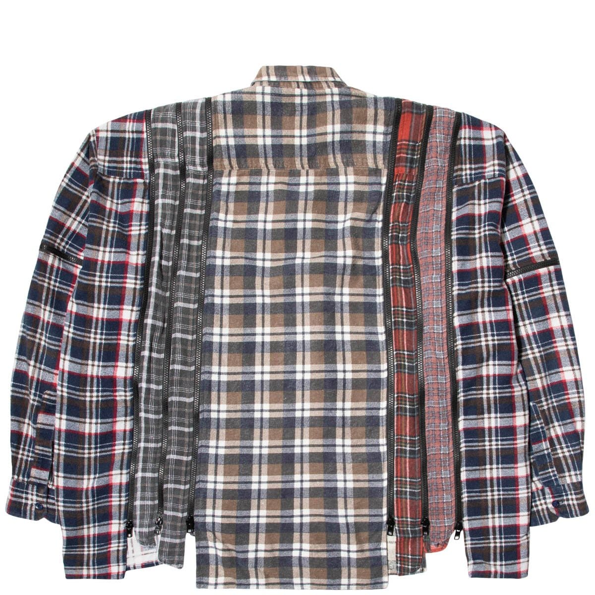 Needles Shirts ASSORTED / O/S 7 CUTS ZIPPED WIDE FLANNEL SHIRT SS21 11