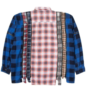Needles Shirts ASSORTED / O/S 7 CUTS ZIPPED WIDE FLANNEL SHIRT SS21 8