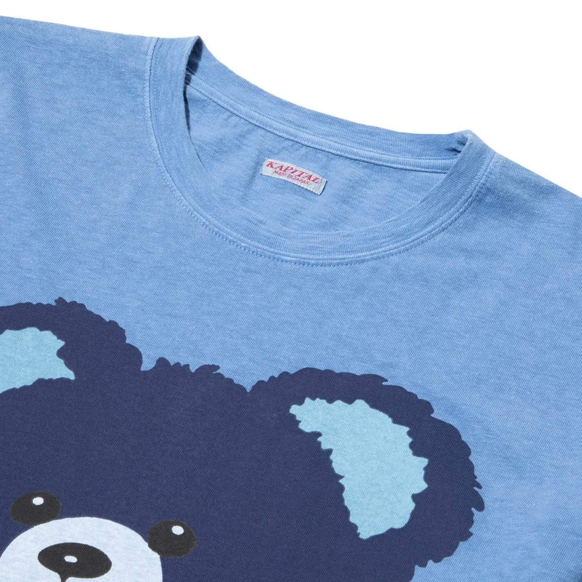 Kapital T-Shirts 18.5/-JERSEY IDG DYE CREW T (BLUE BEAR)