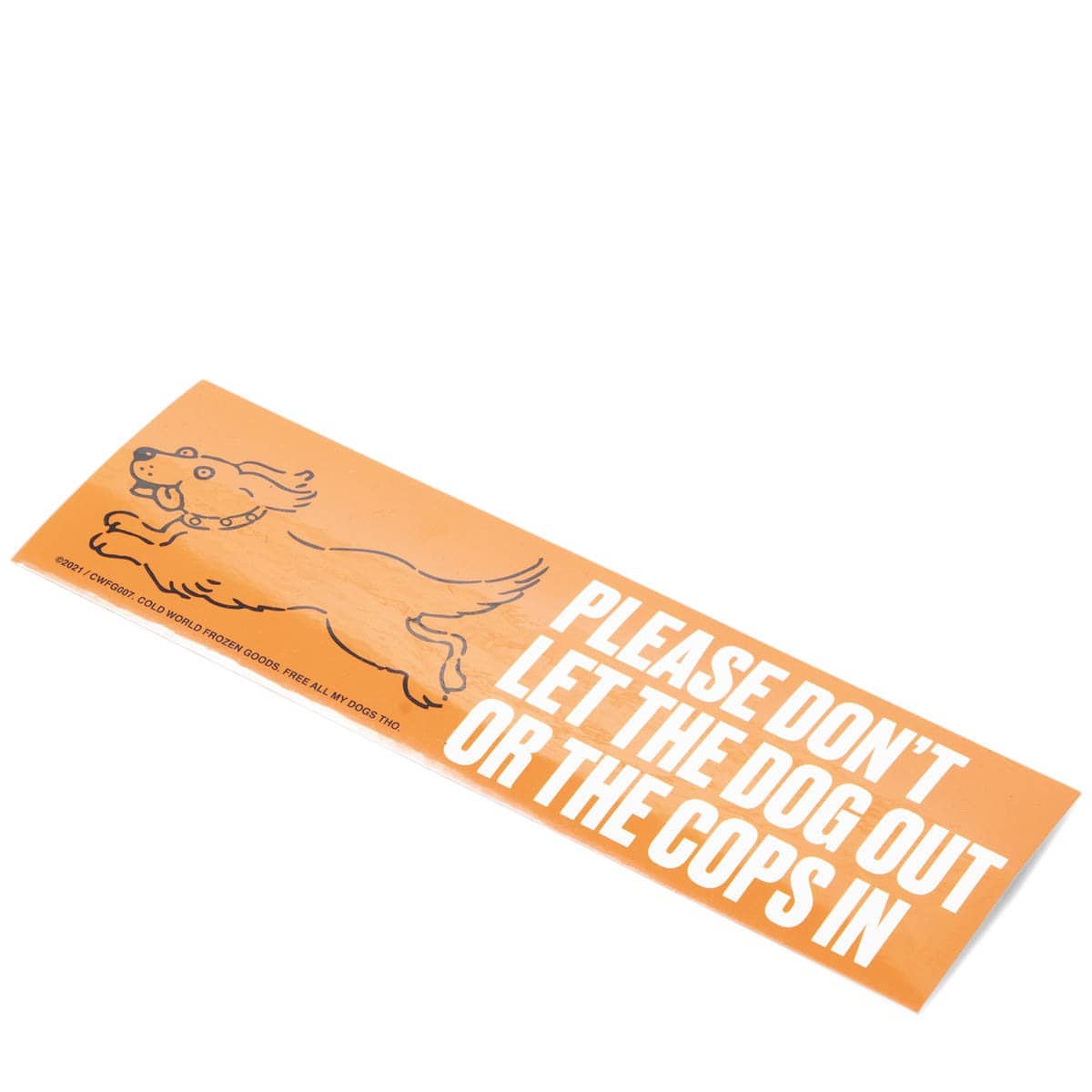 Cold World Frozen Goods Bags & Accessories ORANGE / O/S COMMON SENSE BUMPER STICKER