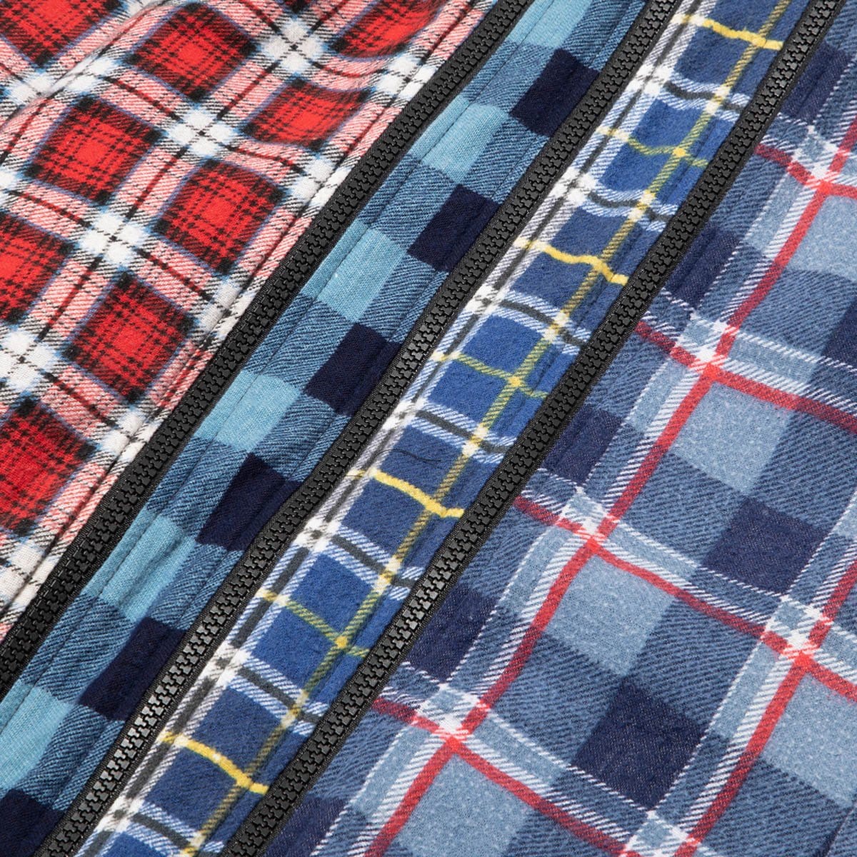 Needles Shirts ASSORTED / O/S 7 CUTS ZIPPED WIDE FLANNEL SHIRT SS21 25