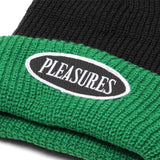 Pleasures Headwear BLACK/GREEN / O/S LOGO TWO TONE BEANIE